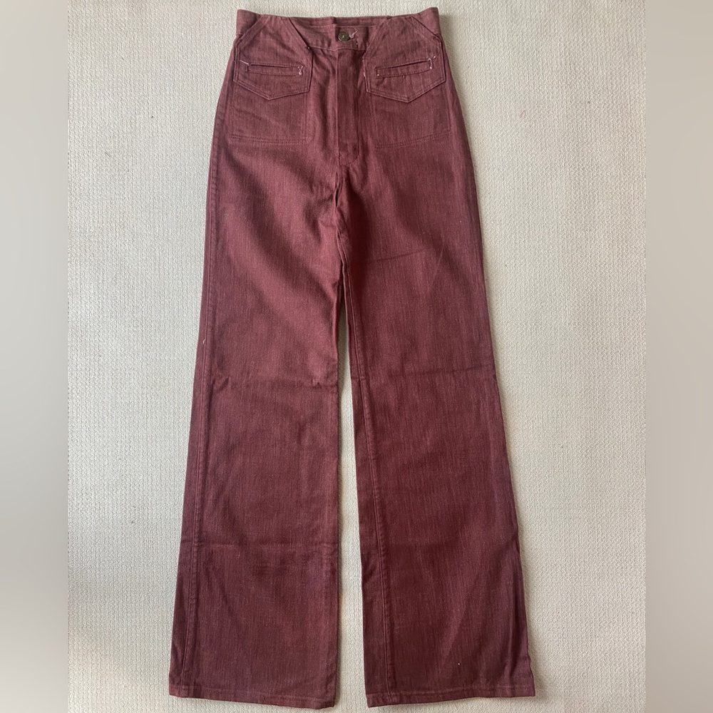 High Rise Women's Jeans in Burgundy